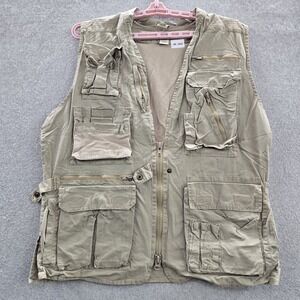 Nikita Men Vest M Khaki Fishing‎ Utility Outdoor Zipper Button
